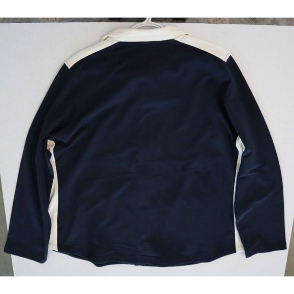Lauren Ralph Lauren Women's Plus Sz 3X Navy Cotton-Blend Full Zip Jacket $110 - Picture 5 of 7